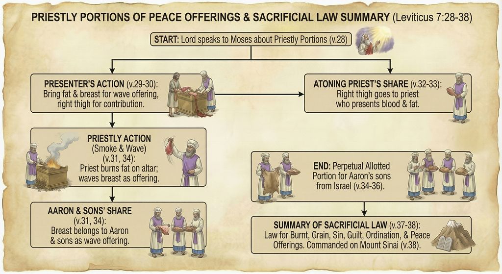 Priestly Portions of Peace Offerings and Sacrificial Law Summary
